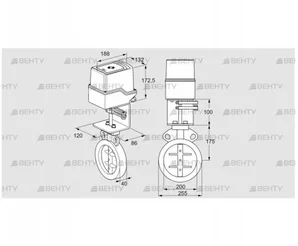 IDR200Z03D100AS/50-60W30E (88303124) Дроссельная заслонка Kromschroder