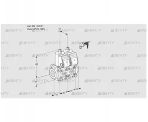 VCS1E10R/10R05NNWR3/PPPP/PPPP (88106438) Сдвоенный газовый клапан Kromschroder