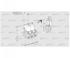 VCS2E40R/40R05NNWL/PPZS/PPPP (88102837) Сдвоенный газовый клапан Kromschroder