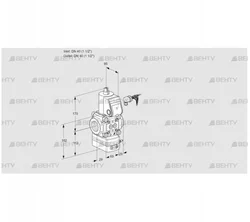 VAD240R/NW-100A (88003641) Газовый клапан с регулятором давления Kromschroder