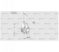 VAS2E50R/50R05FNVWR/PP/PP (88102471) Газовый клапан Kromschroder