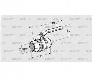 AKT 20TN88 (03152309) Запорный кран Kromschroder