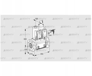 VCS8100F05NLWGRB/MMPM/PPPP (88203659) Сдвоенный газовый клапан Kromschroder