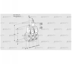 VCS2E50R/50R05NLWGR3/PPPP/PPPP (88105901) Сдвоенный газовый клапан Kromschroder