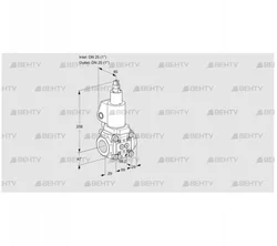 VAS2T25N/LWSL (88014250) Газовый клапан Kromschroder