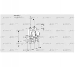 VCS1E25R/25R05NNKR3/PPPP/PPPP (88100066) Сдвоенный газовый клапан Kromschroder