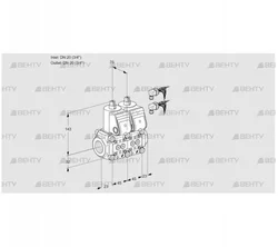 VCS1E20R/20R05NNWR6/PPPP/PPPP (88106678) Сдвоенный газовый клапан Kromschroder