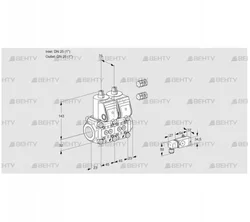 VCS1E25R/25R05NNKR3/2-PP/PPPP (88104821) Сдвоенный газовый клапан Kromschroder