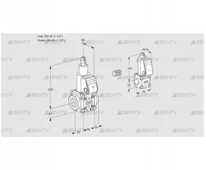 VAS2E40R/40R05LWR/PP/BS (88104653) Газовый клапан Kromschroder