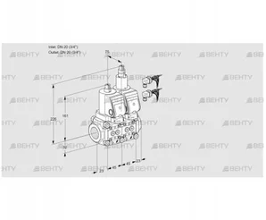 VCS1E20R/20R05NLWGR8/PPPP/PPPP (88106437) Сдвоенный газовый клапан Kromschroder