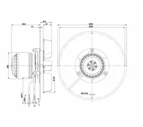 Центробежный вентилятор ebmpapst R2E210AA3401