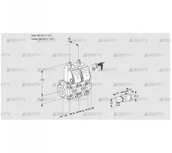 VCS2E40R/40R05NNWR/3-PP/PPPP (88106439) Сдвоенный газовый клапан Kromschroder