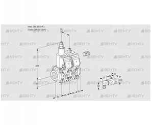 VCS1E20R/20R05LNWR/-2PP/PPPP (88107043) Сдвоенный газовый клапан Kromschroder