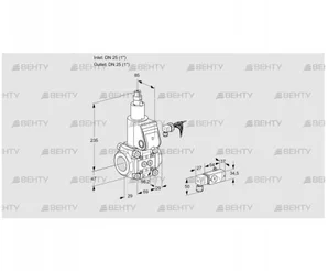 VAS225R/LW (88033764) Газовый клапан Kromschroder