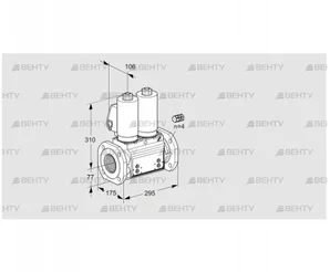 VCS665F05NNWSL3B/PPPP/PPPP (88205113) Сдвоенный газовый клапан Kromschroder