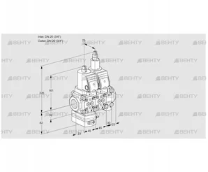 VCG1T20N/20N05GALVQGR/PPPP/PPPP (88107261) Клапан с регулятором соотношения Kromschroder