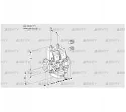 VCH1E25R/15R05NHEVWR3/PPPP/PPPP (88101430) Клапан с регулятором расхода Kromschroder