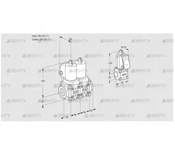 VCS2T25N/25N05NNQSL/PPBS/PPPP (88103200) Сдвоенный газовый клапан Kromschroder