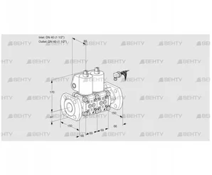 VCS2E40F/40F05NNWL/PPPP/PPPP (88103330) Сдвоенный газовый клапан Kromschroder