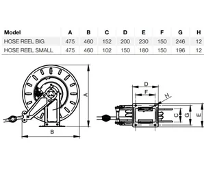 Hosereel 3/4" 15 mt BIG