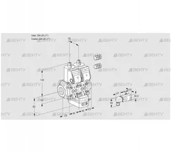 VCV1E25R/25R05NVKWR3/2-PP/PPPP (88105803) Клапан с регулятором соотношения Kromschroder