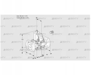 VAS2E40F/40F05NVWR/PP/PP (88102460) Газовый клапан Kromschroder