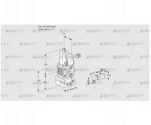 VAD1-/25R/NW-100A (88031971) Газовый клапан с регулятором давления Kromschroder