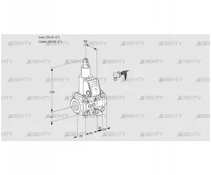 VAS2E50R/50R05LVWR/PP/PP (88102827) Газовый клапан Kromschroder