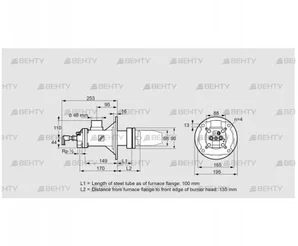 BICA 65HB-100/135-(34)D (84022020) Газовая горелка Kromschroder